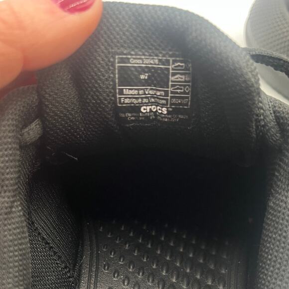 Crocs On the Clock Slip Resistant Work Sneakers Shoes Black Size 7 - Picture 7 of 7